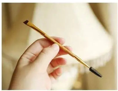 Bamboo handle double eyebrow brush Eyebrow brush eyebrow comb Eyebrow brush Eyelash brush dual purpose brush StreetSharks