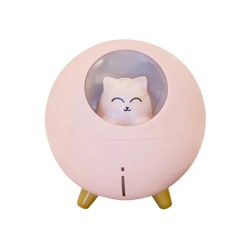 Cute Planet Cat Air Humidifier Ultrasonic Aroma Diffuser with Romantic Color LED Light USB Mini Humidificador Diffusor Fogger - Streetsharks