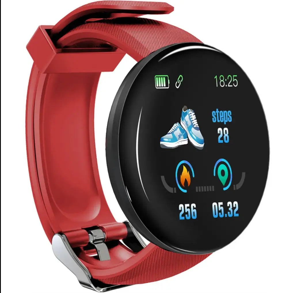D18 Smart Watch Heart Rate Monitor Men’s Women’s Smartwatch Round Fitness Digital Watches for Men Women Band Bracelet PK D20 Y68 AE Streetsharks