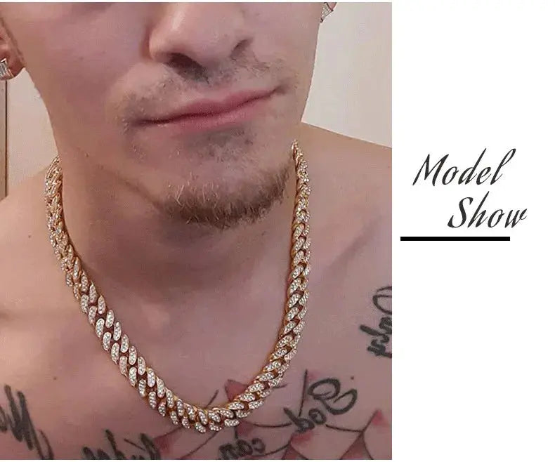 Dog Cuban Gold Chain Luxury Diamond Dog Collar Pet Metal Necklace Jewelry Accessories for Small Medium Large Dogs Cats Pet Gift luxecrown.co.uk