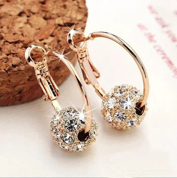 Fashion Trend Earrings Zircon Pendant Earrings Shiny Earrings for Women's Wedding Betrothal Bride Jewelry Birthday Gift Streetsharks