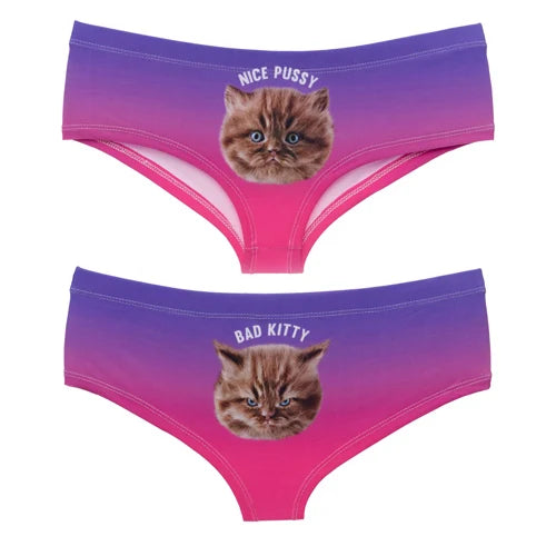 Sexy Panties 2021 Wholesale Pink 3d Print Cat Underwear Women panties Seamless Briefs ropa interior mujer lingerie Streetsharks