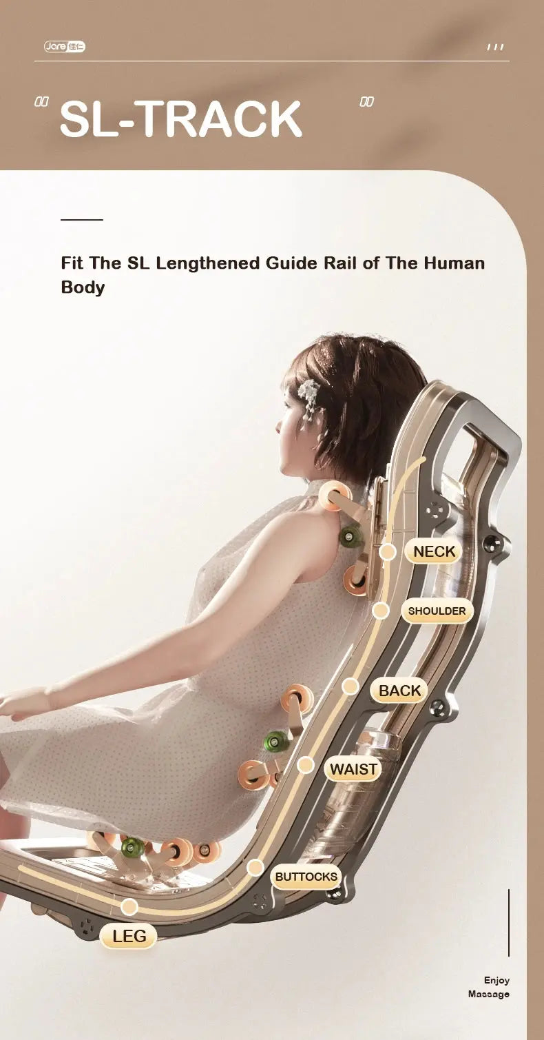 Jare H7 Factory Price Body Scan SL Track AI Voice Control Massagechairs Touch Screen Zero Gravity Full Body Massage Chair Streetsharks