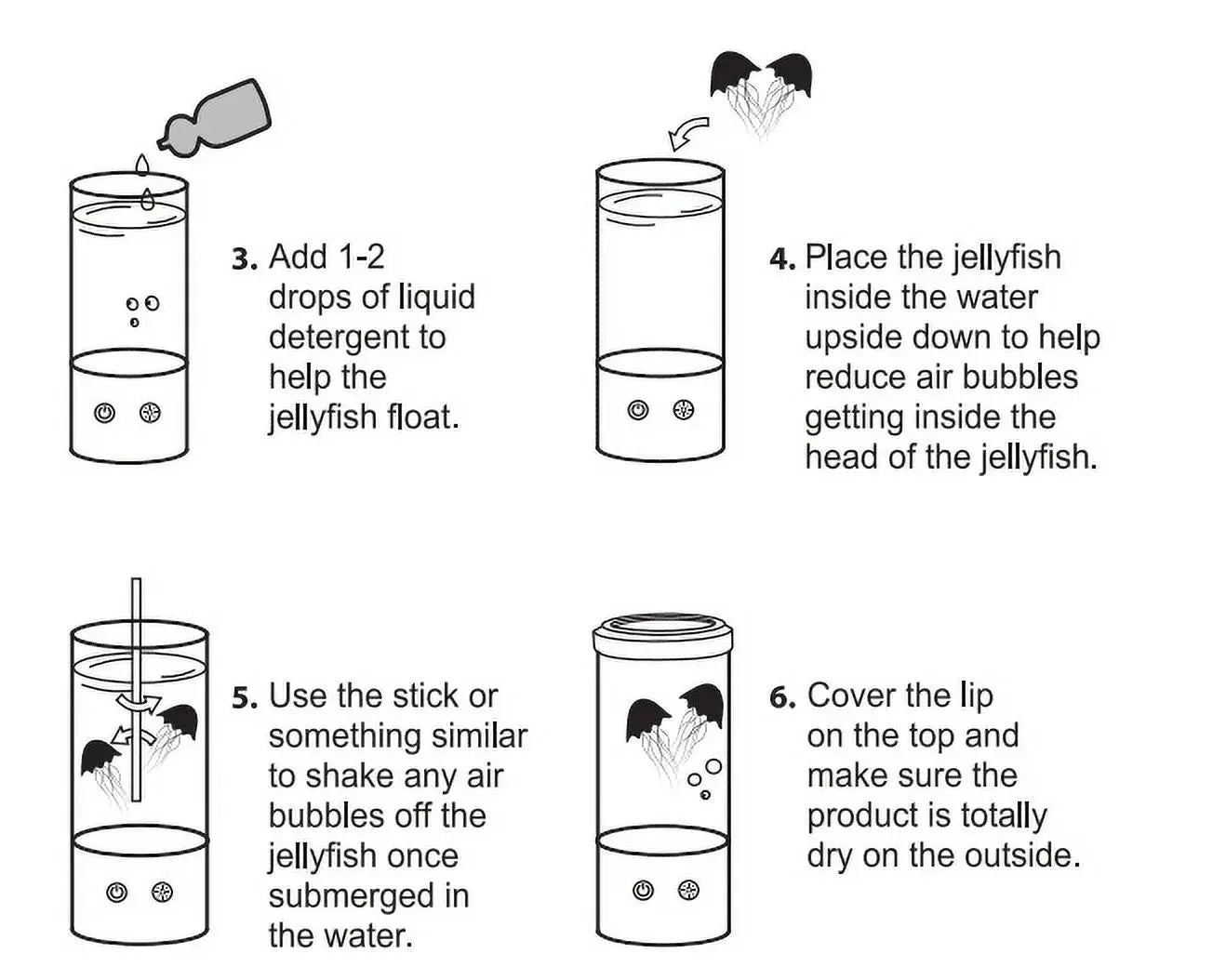 multicolor led lamp Jellyfish Lamp Motion & Multicolor Leds - Easy Mode Switching, USB Powered - 9" - Streetsharks