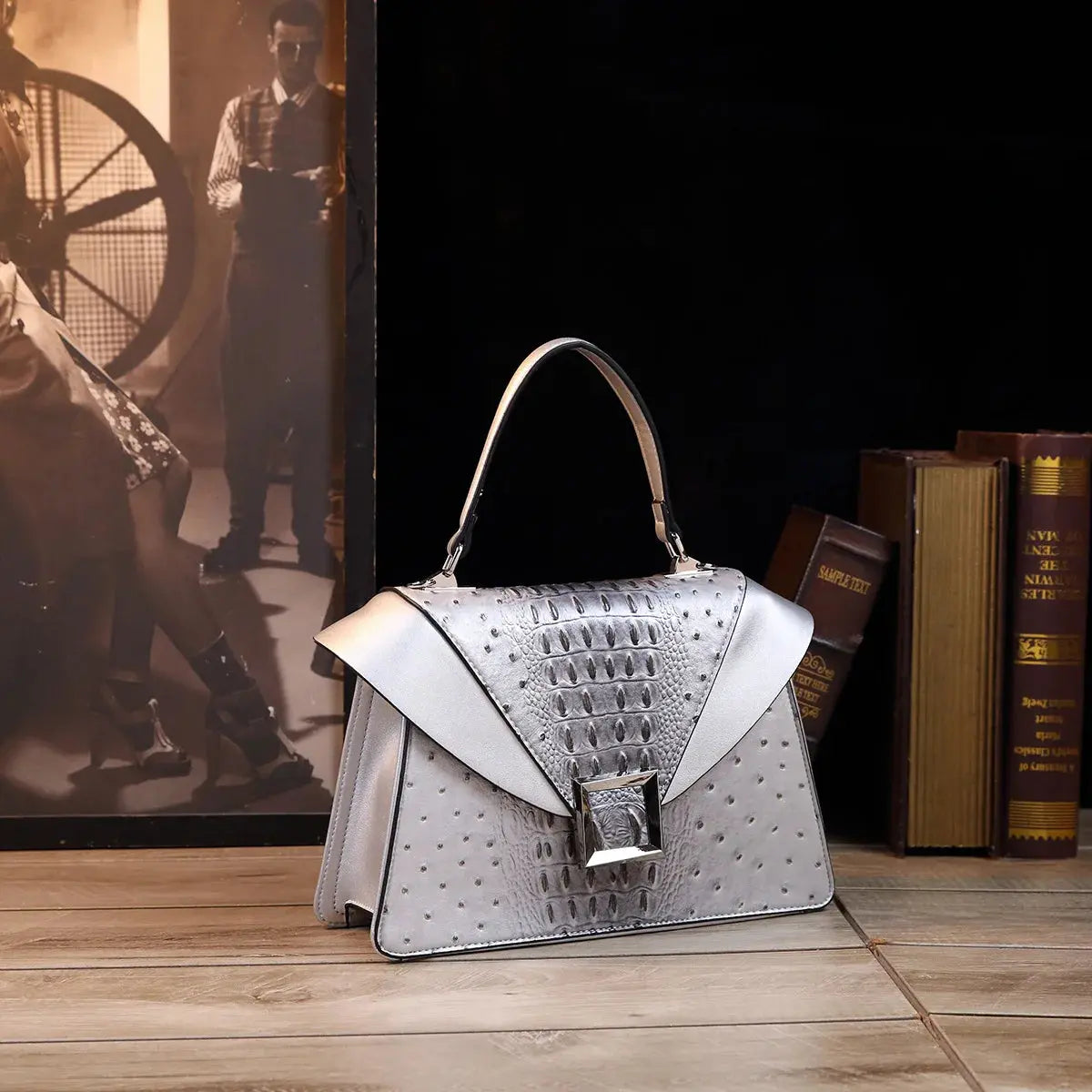 Luxury Designer Brand New Cowhide High Quality Crocodile Print Handbag Women's Fashion Single Shoulder Crossbody Bag Hot Sale luxecrown.co.uk