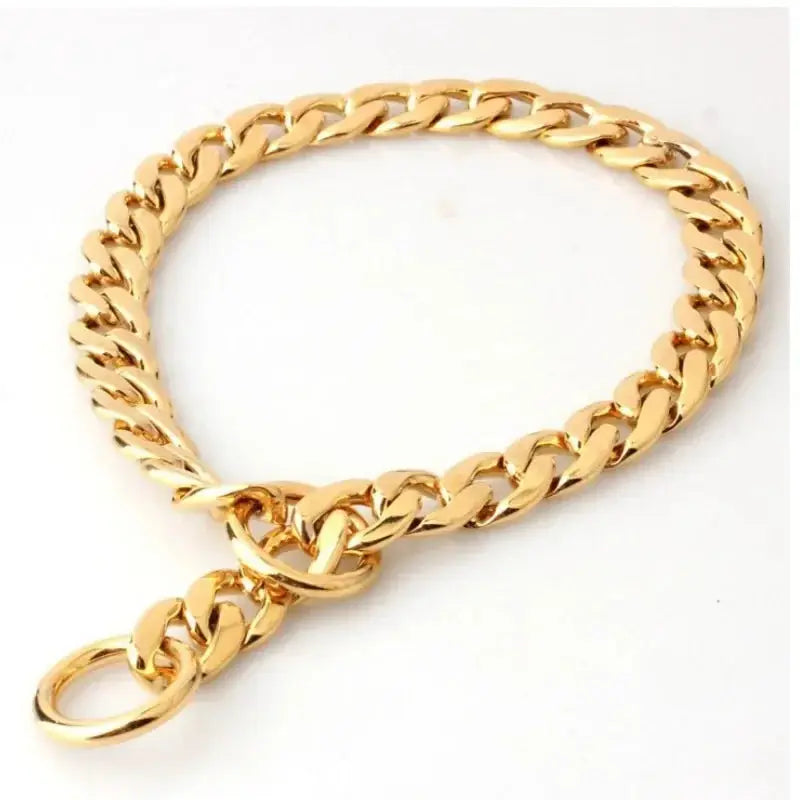 Luxury Dog Collar Gold Dog Chain Choker For Pitbull Bulldog Teddy French Bulldog Metal Collar Pet Necklace Pets Jewelry Products luxecrown.co.uk