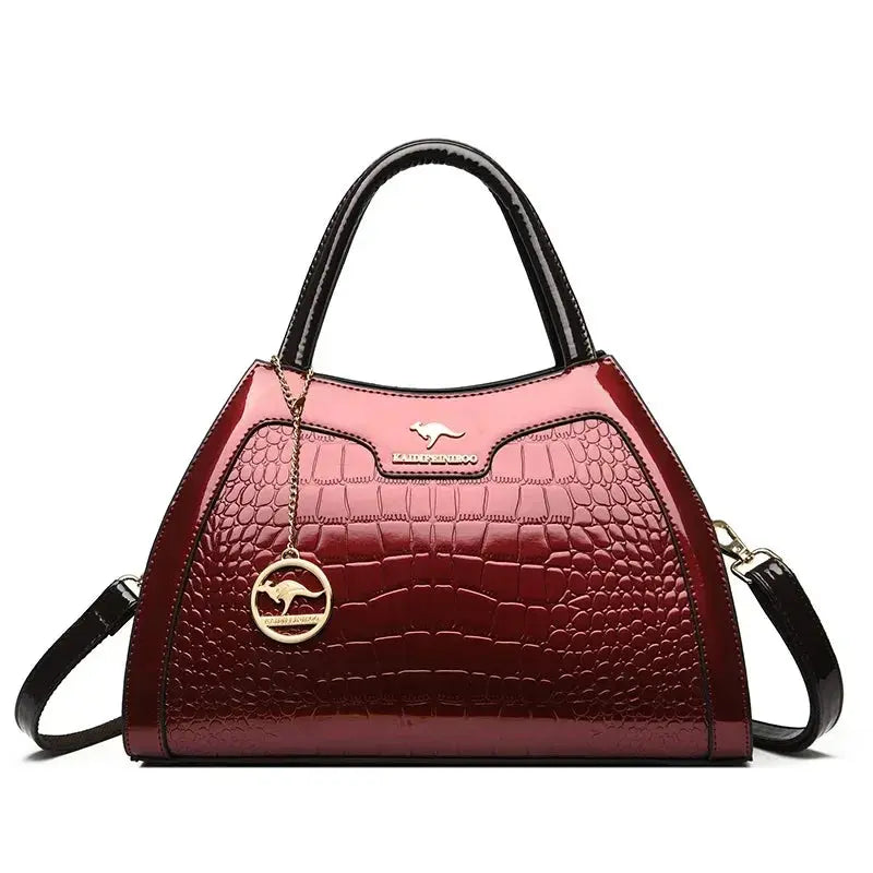 Luxury Patent Leather Handbags for Women Designer Crocodile Pattern Women's Shoulder Crossbody Bag Hobos Ladies Messenger Stone Streetsharks