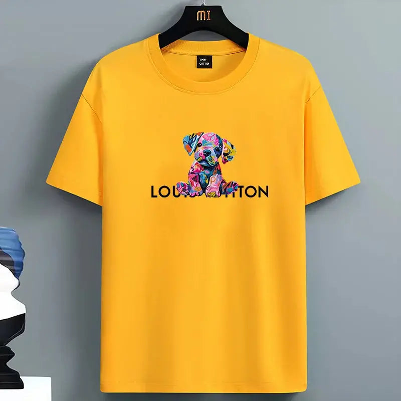 Luxury PrintT-shirts for Men High Quality 100% Cotton O-neck Short Sleeved Summer Daily Casual Sports Cool Tees City Vibe Tops luxecrown.co.uk