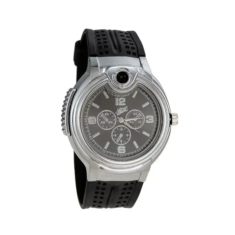 Outdoor Watch Inflatable Lighter Fashion Metal Gas Windproof Portable Open Flame Lighter Smoking Cool Personality Gift 2025 New luxecrown.co.uk