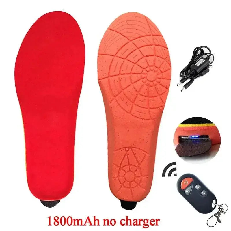 Rechargeable USB Electric Foot Warmer Heated Insoles Heating Soles Boots Insert with Remote Control for Man Women - Streetsharks