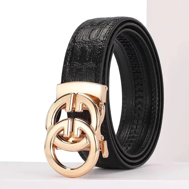 Men's Belt Made of High Quality Material, Metal Alloy Automatic Buckle Brand, Luxurious Design, Men's Belt Streetsharks