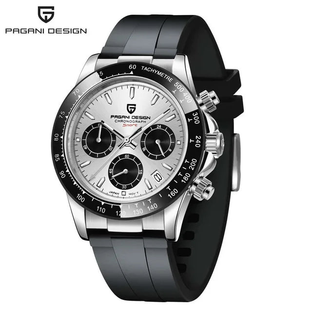 40mm New V2 PAGANI DESIGN Men's Quartz Watches Sapphire Retro Chronograph Stainless Steel Waterproof Watch Men Relogio Masculino luxecrown.co.uk