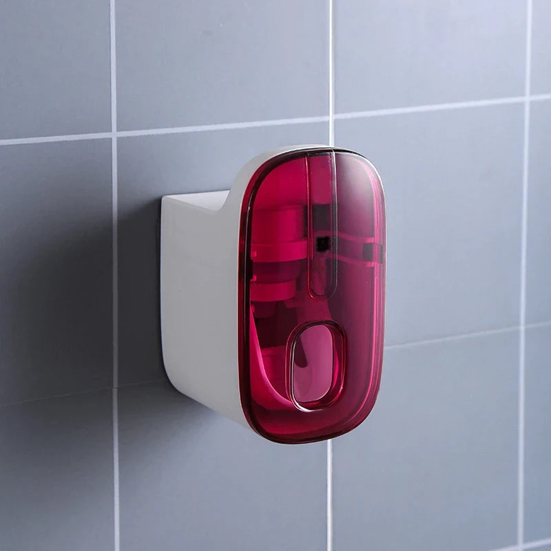 Non Punching And Squeezing Toothpaste Dispenser Fully SAutomatic Household Wall Mounted Toothpaste Dispenser Lazy God Tool Bat Streetsharks
