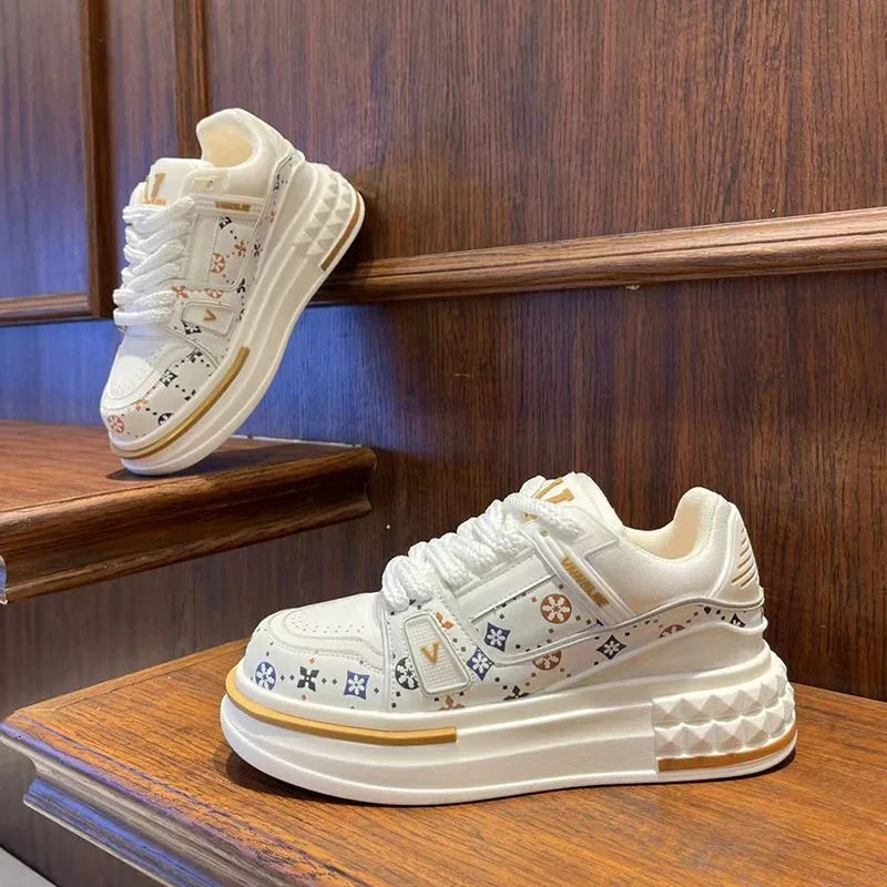 2025 Four Seasons New Anti-slip Wear-resistant Thick Sole Increase Comfortable Outdoor Trend Fashion Casual Pair Board Shoes Streetsharks