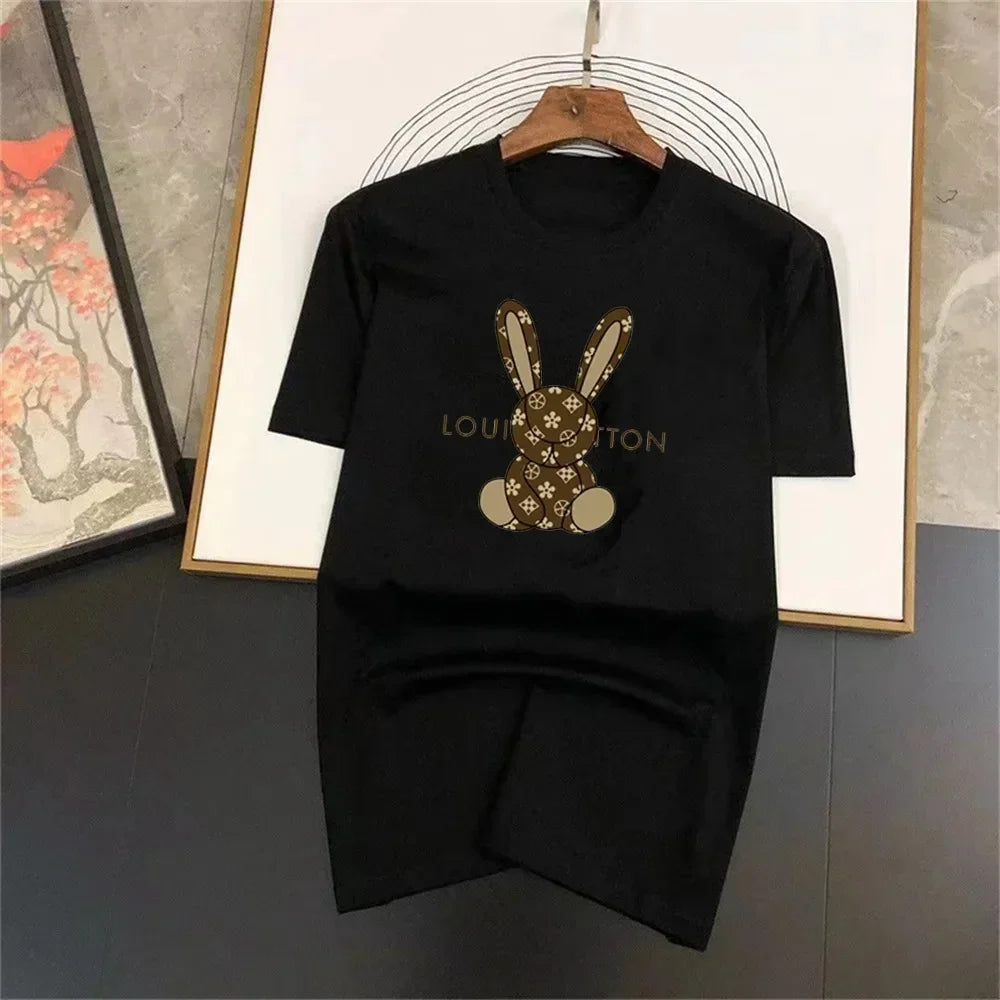 Cartoon Luxury Brand Printed Women T-shirt Plus Size Casual Short Sleeve Y2k Fashion Brand Harajuku Female Top Tees Lady Tshirt Streetsharks