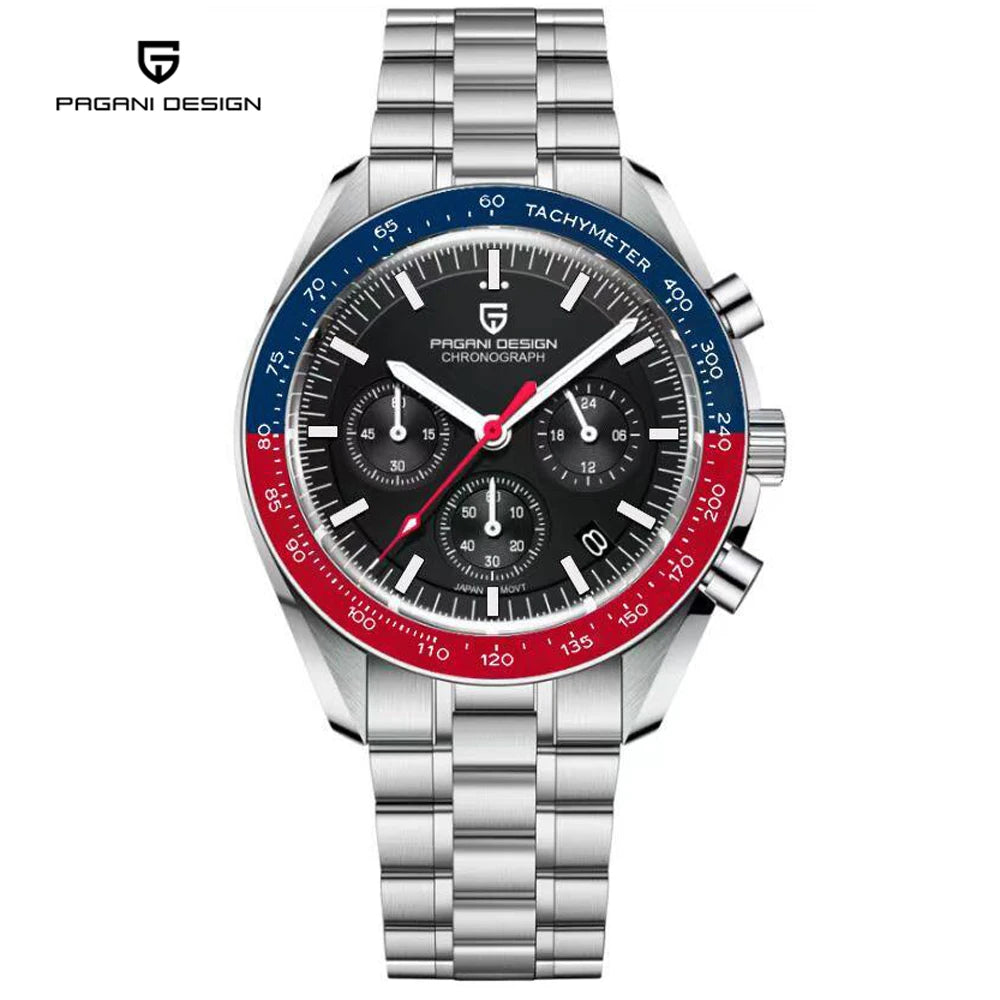 2025 New PAGANI DESIGN Moon Men's Watches Top Luxury Quartz Watch Man VK63 Chronograph Wristwatch AR Sapphire Mirror Waterproof luxecrown.co.uk