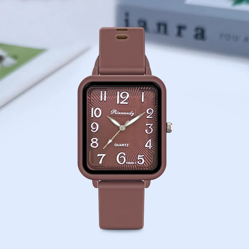 Watches for Women Rectangle Digital Watch Simple Women Quartz Wrist Watch Silicone Strap Lady Clock Relogio Feminino Reloj Mujer Streetsharks