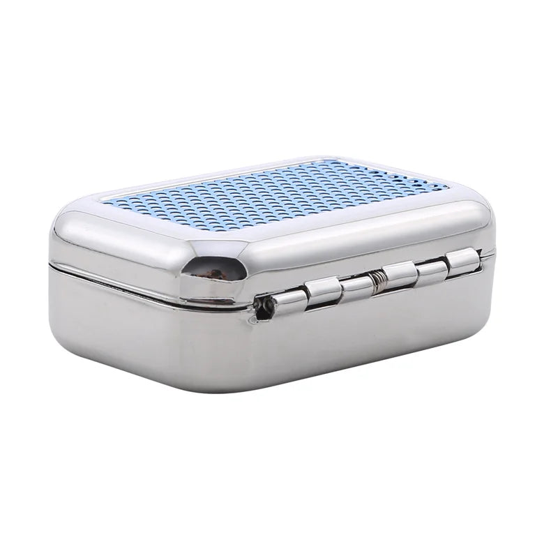 Outdoor Mini Portable Metal Cigarette Ashtray Fashion Ashtray Wiht Lockable Lid Desktop Ash Case Pocket Ashtray Gift For Man Streetsharks
