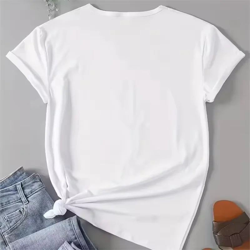 High Quality Lady T-Shirt Summer Luxury Brand Alphabet Print Women T-Shirt Women Fashion Graphic Women Top Street Ladies Shirt Streetsharks
