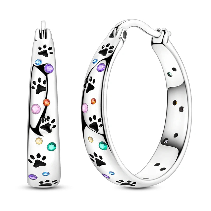 2025 Original 925 Sterling Silver Hoop Earring Zirconia Irregularity Stud Earring For Women Engagement Birthday Jewelry Gift Streetsharks