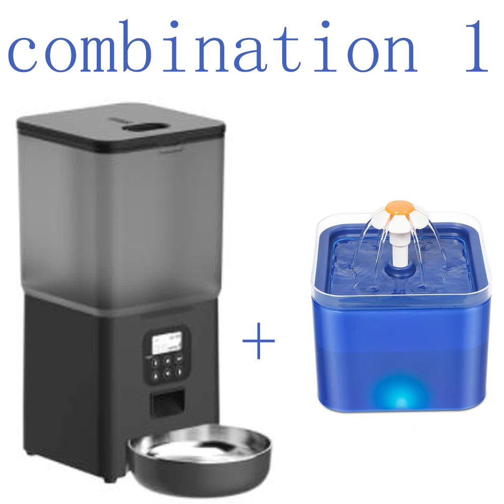 6L Dog Automatic Feeder Transparent Pet Smart Feeder 2L Cats Dispenser Feeding Bowl Remote Tuya WIFI Control Dry Food Pet Feeder luxecrown.co.uk
