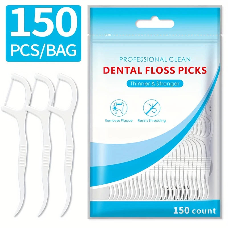 30/50/150/300/600PCS ultra-fine disposable smooth dental floss, household toothpick luxecrown.co.uk