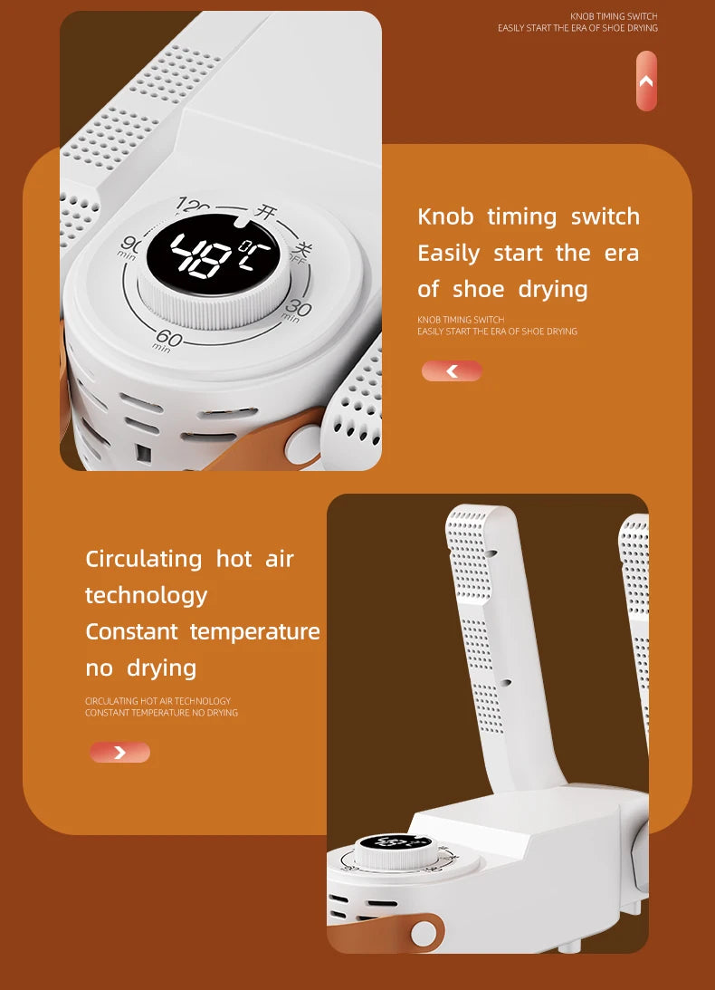 Intelligent Timer Shoe Dryer Telescopic Adjustable Dryer Quick Drying Deodorizing Sterilizing Shoe Dryer