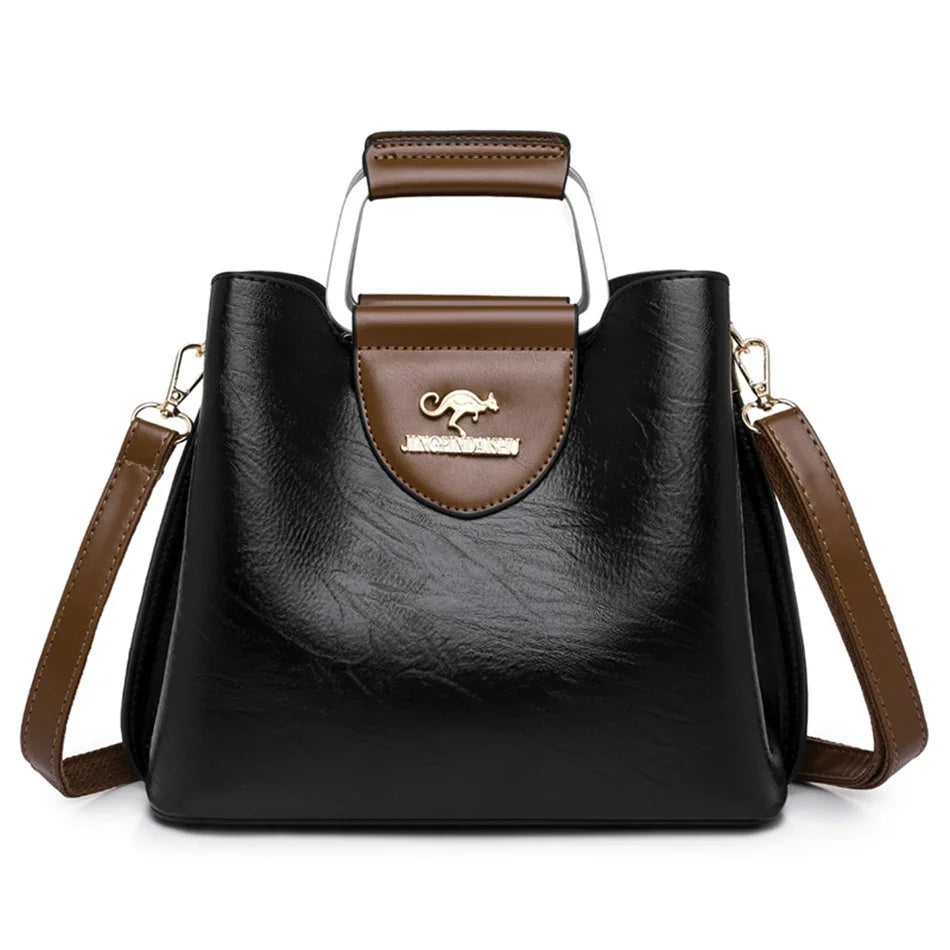 Luxury Designer Handbag Purses for Women 2024 Female Oil Leather Branded Shoulder Crossbody Messenger Tote Bag Small Fashion Sac Streetsharks