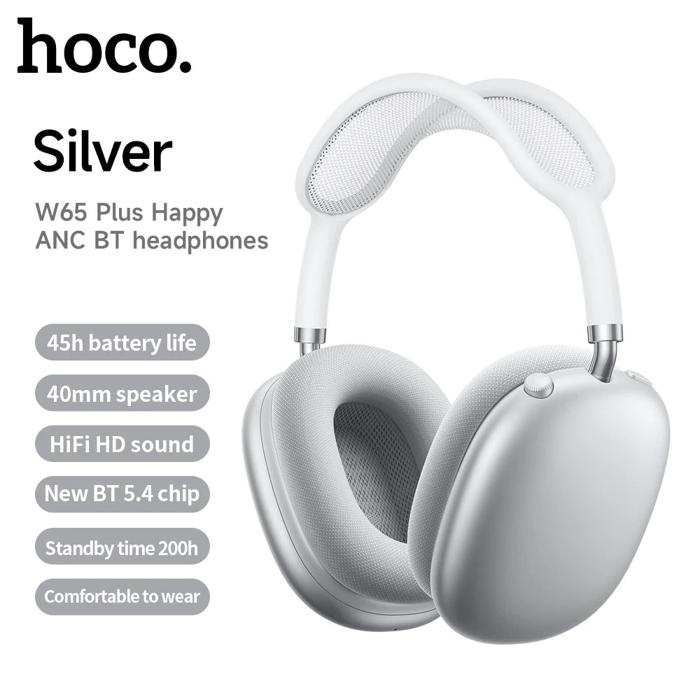 HOCO W65 Plus: Over-Ear ANC Headphones, AirPods Max Style luxecrown.co.uk