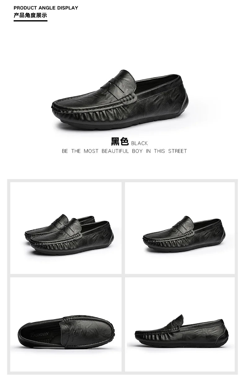 100% Top-Grain Loafers with Elegant Design for Business and Casual Settings Men’s Stylish Fashionable Slip-On Design luxecrown.co.uk