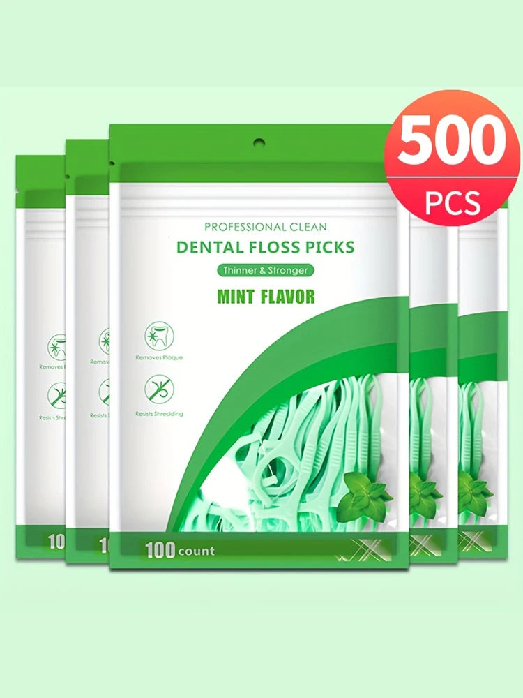 500/300/100pcs ultra-fine mint flavored toothpicks, safe high-end toothpick sticks, plastic toothpicks luxecrown.co.uk