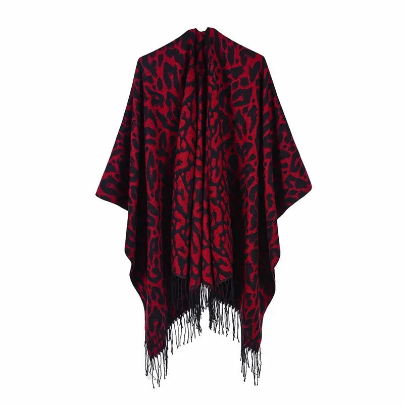 Winter Fashion Poncho Women Capes Scarf Imitation Cashmere Ladies Scarves Warm Shawls Wraps Woman Ponchos Bufanda Mujer Foulard luxecrown.co.uk