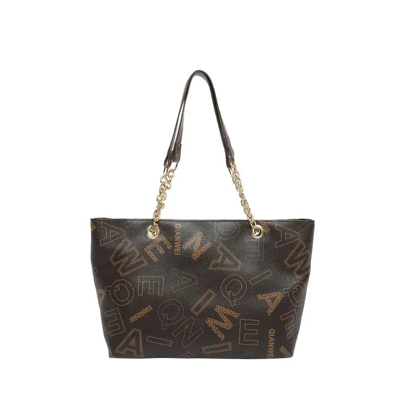 Stylish Commuter Handbag Retro Casual Tote Bag Women's Trend Spring New Large Capacity Street Style PU Material Zipper Opening luxecrown.co.uk