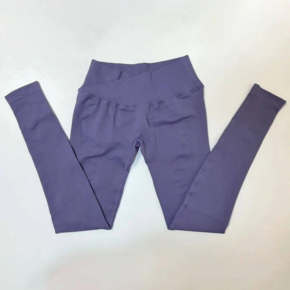 Vision Leggings Women Cross Waist Seamless Yoga Pants Hip Lifting Sport Leggings Fitness Scrunch Butt Gym Pants Workout Leggings luxecrown.co.uk