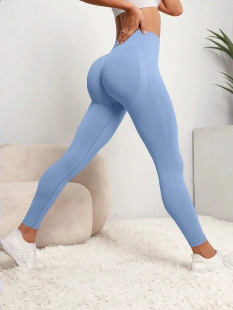 Women Gym Seamless Leggings Yoga Sports Pant Stretchy High Waist Fitness Sports Activewear Pants luxecrown.co.uk