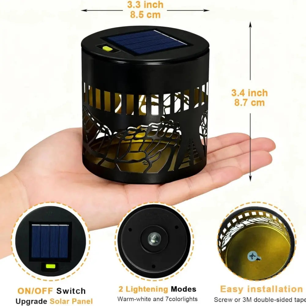 1/2/4 Pack Solar Fence Lights Metal Solar Powered Wall Deck Step Lights Butterfly Waterproof for Garden Post Patio Backyard Yard luxecrown.co.uk