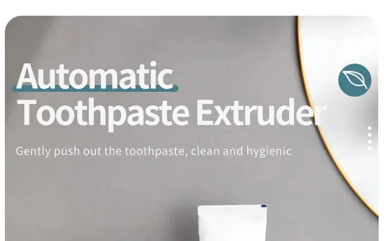 1 PCS Automatic Toothpaste Dispenser Bathroom Accessories Wall Mount Lazy Toothpaste Squeezer Toothbrush Holder Streetsharks