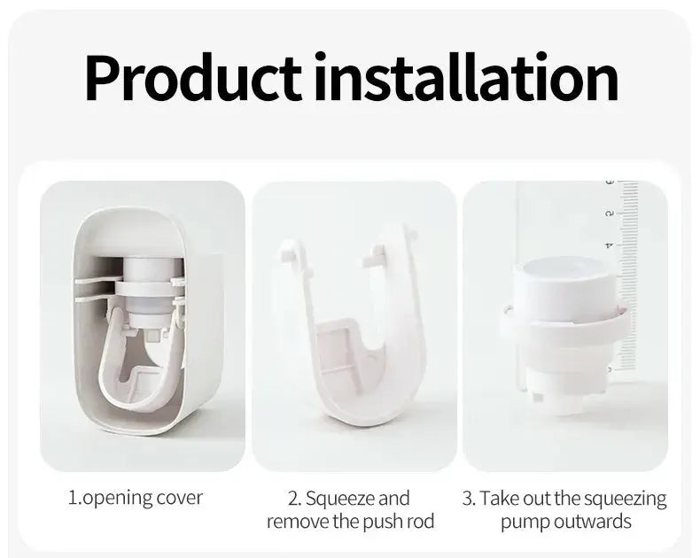 1 PCS Automatic Toothpaste Dispenser Bathroom Accessories Wall Mount Lazy Toothpaste Squeezer Toothbrush Holder Streetsharks