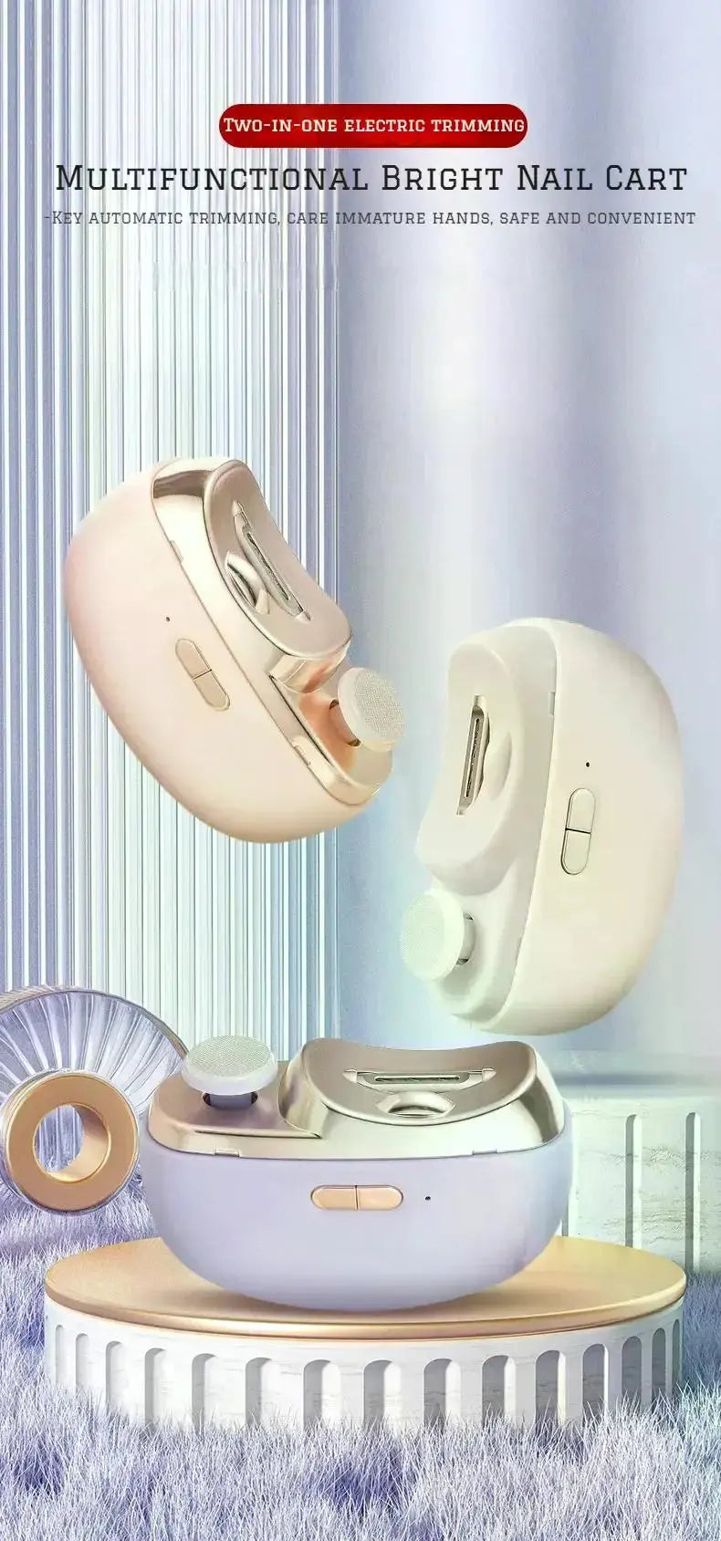 1 Pcs Electric Automatic Nail Clipper Manicure Nail Trimmer For Adult luxecrown.co.uk