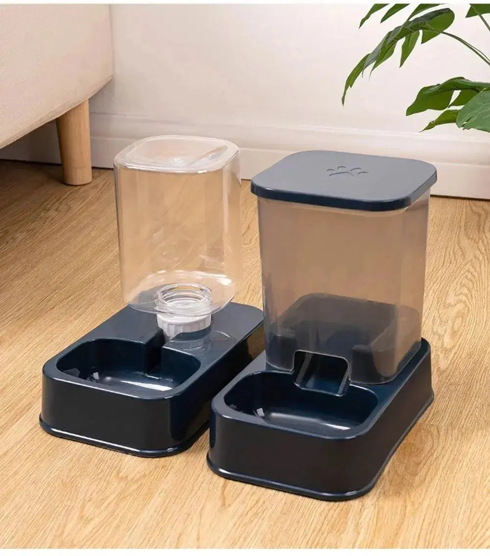 1.2L/1.5L Pet Automatic Feeder Plastic Large Capacity Cat Dog Water Dispenser Feeder Set 3 Colors 2 Styles luxecrown.co.uk