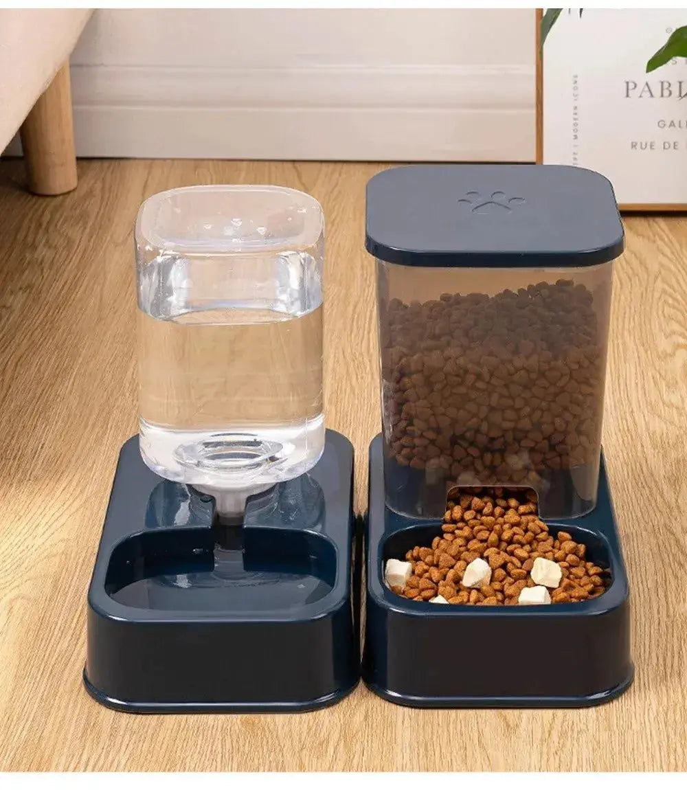 1.2L/1.5L Pet Automatic Feeder Plastic Large Capacity Cat Dog Water Dispenser Feeder Set 3 Colors 2 Styles luxecrown.co.uk