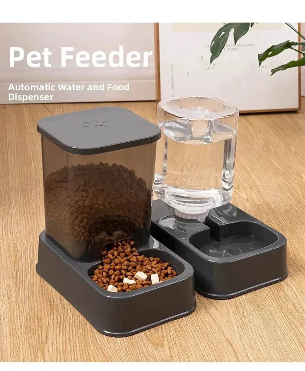 1.2L/1.5L Pet Automatic Feeder Plastic Large Capacity Cat Dog Water Dispenser Feeder Set 3 Colors 2 Styles luxecrown.co.uk