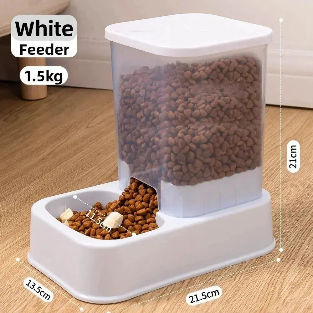 1.2L/1.5L Pet Automatic Feeder Plastic Large Capacity Cat Dog Water Dispenser Feeder Set 3 Colors 2 Styles luxecrown.co.uk