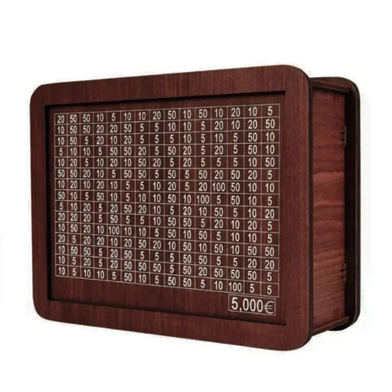 1000/2000/3000/5000/10000 Euro Money Box Wooden Piggy Bank Money Vault Savings Box Challenge Cash Storage Case Streetsharks