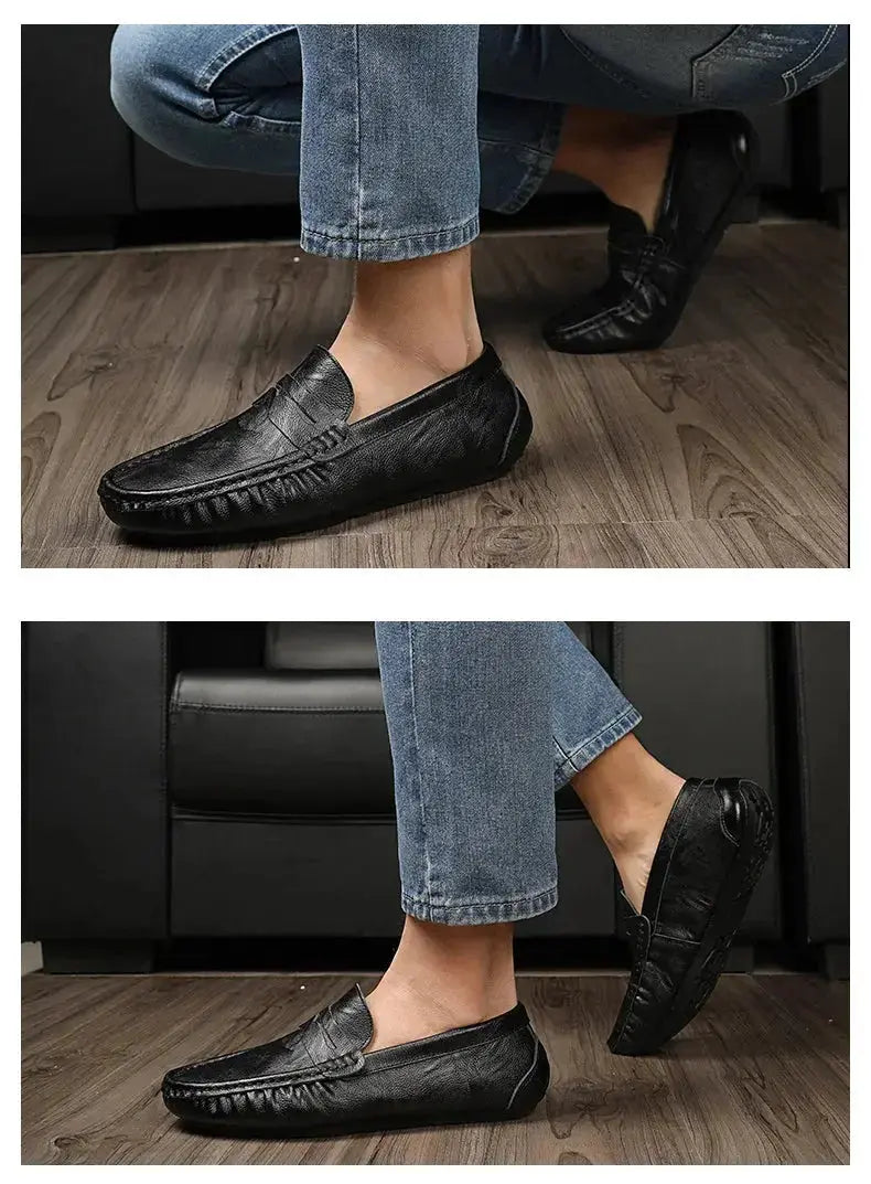 100% Top-Grain Loafers with Elegant Design for Business and Casual Settings  Men’s Stylish Fashionable Slip-On Design luxecrown.co.uk