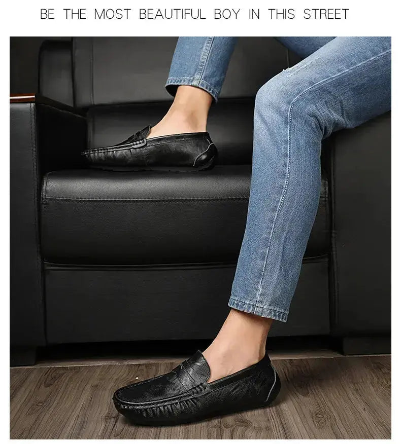 100% Top-Grain Loafers with Elegant Design for Business and Casual Settings  Men’s Stylish Fashionable Slip-On Design luxecrown.co.uk