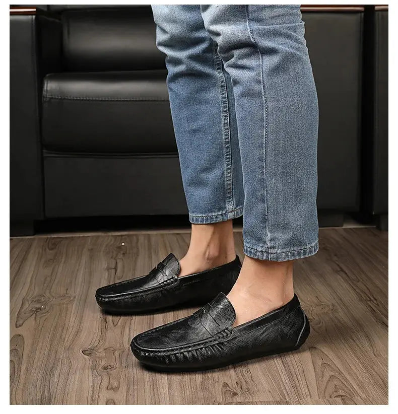 100% Top-Grain Loafers with Elegant Design for Business and Casual Settings  Men’s Stylish Fashionable Slip-On Design luxecrown.co.uk