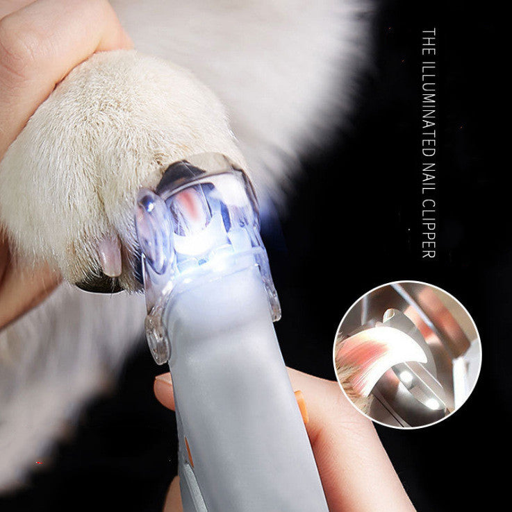 LED Light Dog Nail Clippers – Safe Glow Pet Nail Trimmer Luxecrown