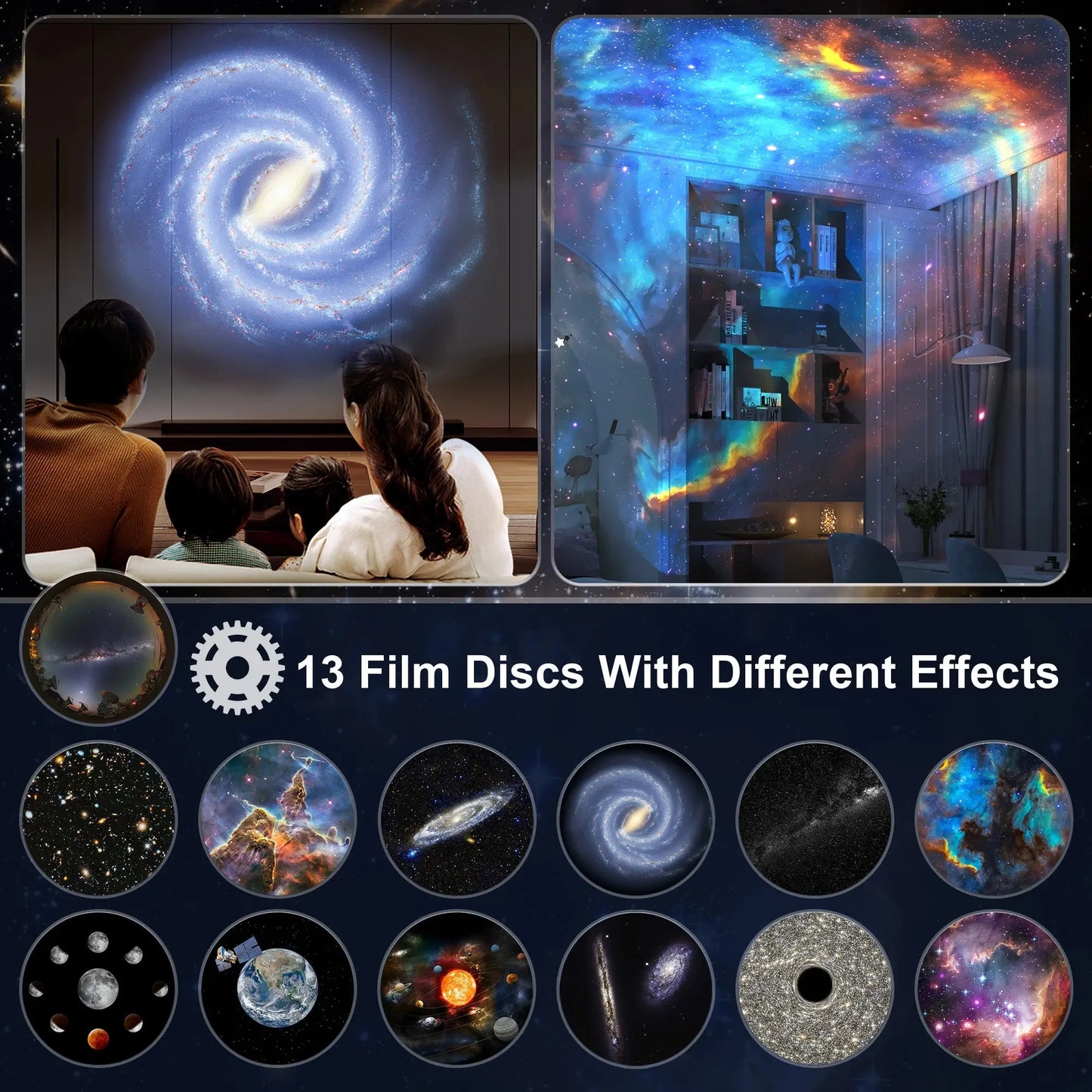 13 in 1 Star Projector, Planetarium Galaxy Projector for Bedroom, Aurora Projector, Night Light Projector for Kids Adults luxecrown.co.uk