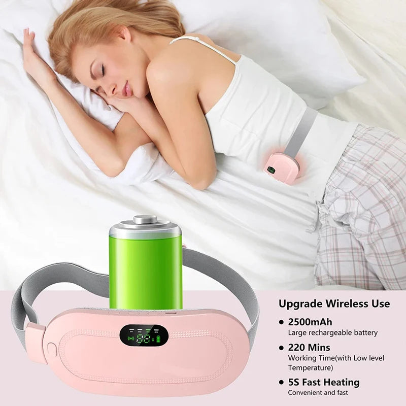 Rechargeable Warm Belt Electric Heating Uterus Menstrual Stomachache Waist Massager Heated Massage Warming Belt For Girls During Menstrual Period Auntie Nuangongbao Intelligent Heating Waist StreetSharks